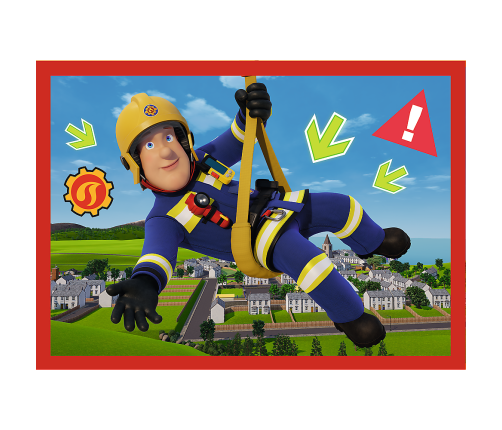 4-in-1 Puzzle - Adventures of Fireman Sam Trefl 34632