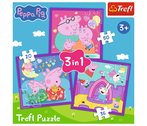 Puzzle - 3 in 1 - Peppa Pig's Habits Trefl 34893