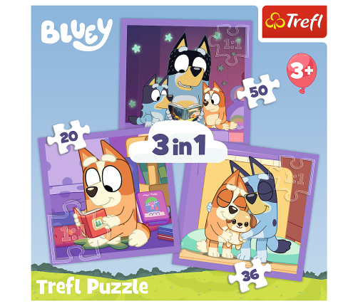 3-in-1 Puzzle - Meet Bluey Trefl 34895