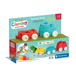 Clemmy Sensory Color Train Locomotive, Wagons & Soft Blocks Clementoni 17961