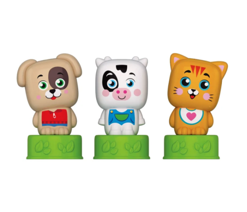 Clemmy Sweet Animals Kitten, Puppy & Cow Blocks & Booklet Clementoni 17849