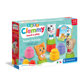 Clemmy Sweet Animals Kitten, Puppy & Cow Blocks & Booklet Clementoni 17849