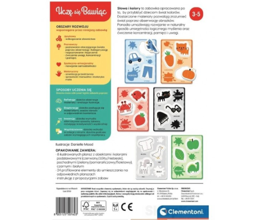 Educational Game Words and Colours  Play and Learn Polish Language Clementoni 50760