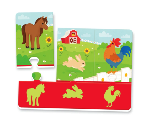 Puzzle Animals and Their Shadows Play and Learn Polish Language Clementoni 50762