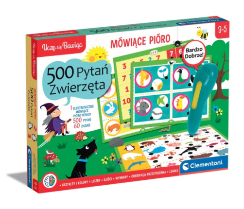 Talking Pen 500 Questions: Animals Play and Learn Polish Language Clementoni 50781