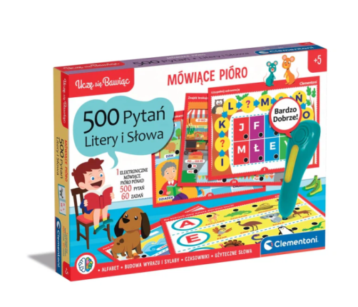 Talking Pen 500 Questions Letters and Words Learn While Having Fun Polish Language Clementoni 50780