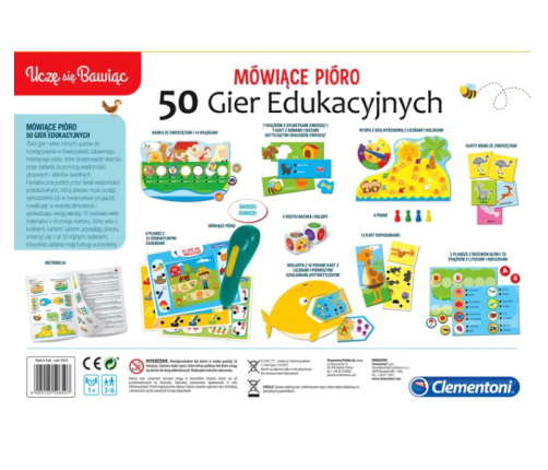 Talking Pen 50 Educational Games Play and Learn Polish Language Clementoni 50650