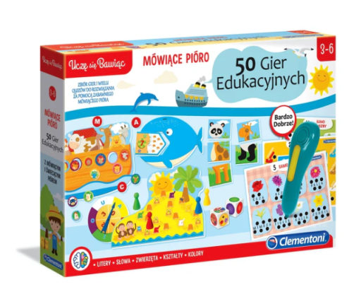 Talking Pen 50 Educational Games Play and Learn Polish Language Clementoni 50650