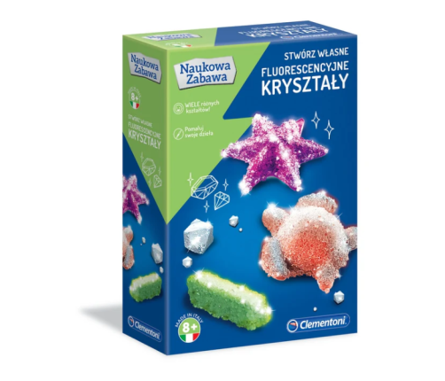 Science & Play Fluorescent Crystals Set Polish Language Clementoni 60584