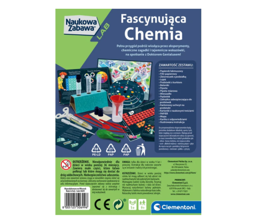 Scientific Fun Fascinating Chemistry Experiments Kit Clementoni 50699