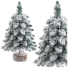 Decorative Artificial Christmas Tree on a Trunk Covered with Snow 60 x 16 cm