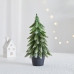 Artificial Decorative Christmas Tree in a Pot, Silver Finish, 22x10cm