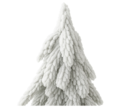 Decorative Artificial Christmas Tree on a Trunk Covered with Snow 30 x 10 cm