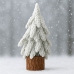 Decorative Artificial Christmas Tree on a Trunk Covered with Snow 30 x 10 cm