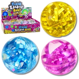 Flexible Rubber Bouncing Ball Confetti Lights Mix 7 cm