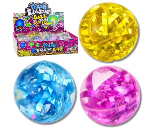 Flexible Rubber Bouncing Ball Confetti Lights Mix 7 cm