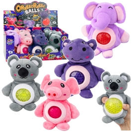Plush Toy for Squeezing, Kneading, Squeezing with Water Balls Elephant Pig 15 cm