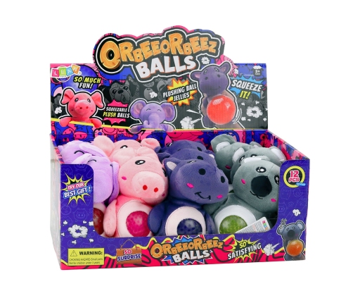 Plush Toy for Squeezing, Kneading, Squeezing with Water Balls Elephant Pig 15 cm