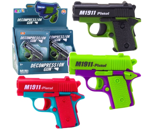 Mini Toy Gun for Children 8 Bullets Magazine 12.5 x 8.5 cm Mix