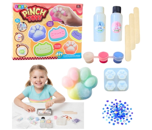 DIY Creative Kit for Creating Squishies Squishies Cat Paw 44 pcs.