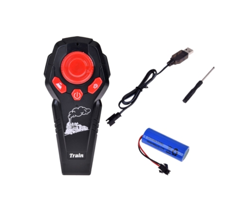 Remote Controlled Train Locomotive RC Lights Sounds Smoke 22 pcs.