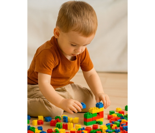 Spatial Construction Blocks in a Box, Colorful, 126 pcs.