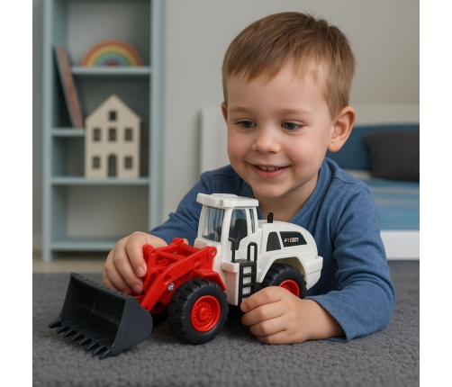 Construction Vehicle Excavator Bulldozer Movable Metal Bucket Lights Sounds