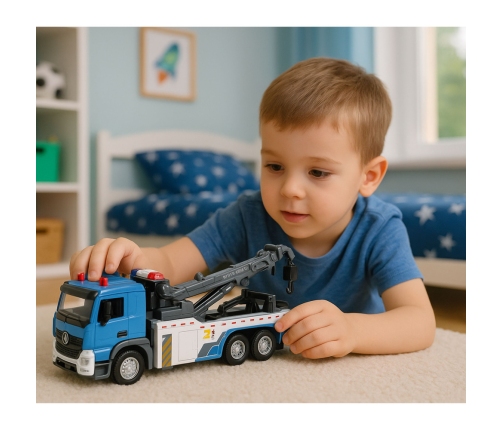 Vehicle Boom Truck Tow Truck Metal Cabin Lights Sounds