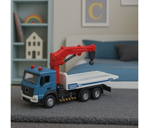Tow Truck with Tow Truck Metal Cabin Lights Sounds