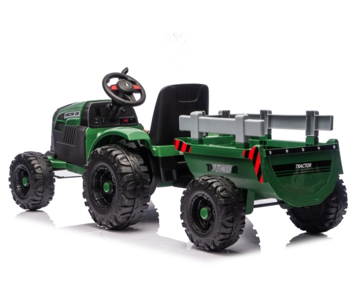 CH9959B Battery Operated Tractor with Trailer Dark Green 24V