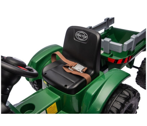 CH9959B Battery Operated Tractor with Trailer Dark Green 24V