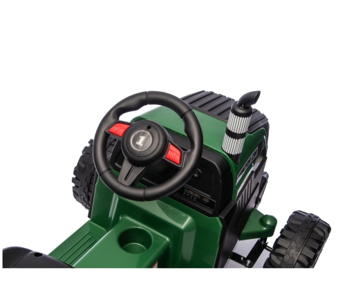 CH9959B Battery Operated Tractor with Trailer Dark Green 24V