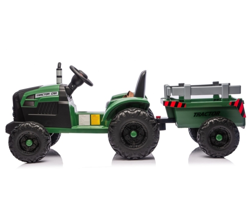 CH9959B Battery Operated Tractor with Trailer Dark Green 24V