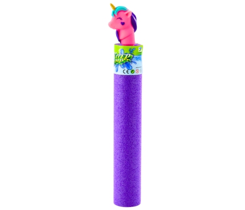 Foam Weapon Pump Water Stick Unicorn Pink Purple 35 cm