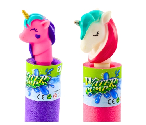 Foam Weapon Pump Water Stick Unicorn Pink Purple 35 cm