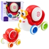 Interactive Snail Riding Drum Musical Educational Red