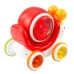 Interactive Snail Riding Drum Musical Educational Red