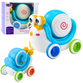 Interactive Snail Riding Drum Musical Educational Blue Interactive Snail Riding Drum Musical Educational Blue