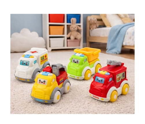 City Car Set for Toddlers, Drive, Moving Elements, Lights, Sounds