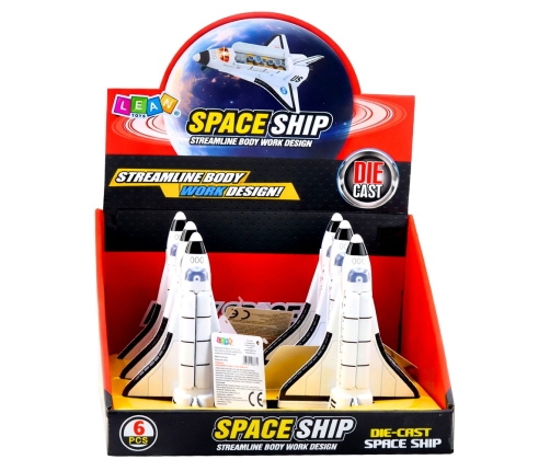 Spaceship Metal Pull-Back Opening White