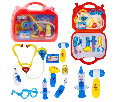 Little Doctor Set in a Suitcase Medical Accessories Lights 9 pcs.