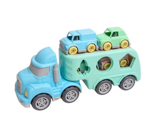 Truck Tow Truck Educational Sorter With Cars Blocks Pastel BIO Plastic