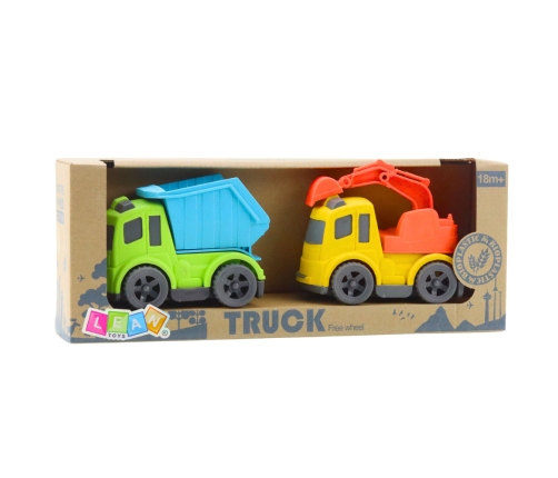 Construction Vehicle Set Cars Truck Dumper Excavator BIO Plastic