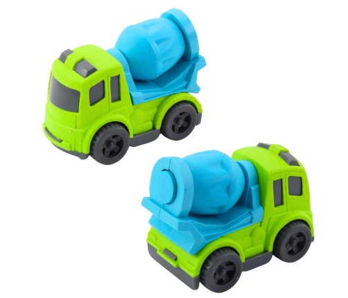 Construction Vehicle Set: Cars, Concrete Mixer, Truck with Hook, BIOPlastic