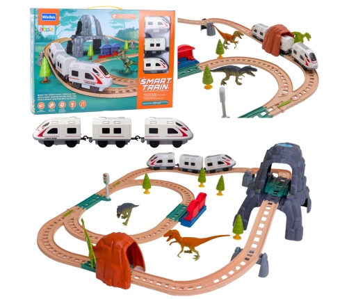Dinosaur Park Electric Train Set with Lights and Sounds 76 cm