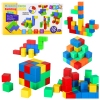 Set of Magnetic Blocks for Children Colorful Puzzle 32 pcs.