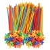 Straws 3D 4D Construction Blocks in a Box, Colorful, 1000 pcs.