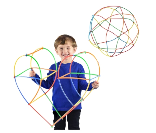 Straws 3D 4D Construction Blocks in a Box, Colorful, 1000 pcs.