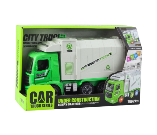 Garbage Truck City Lights Sounds Green