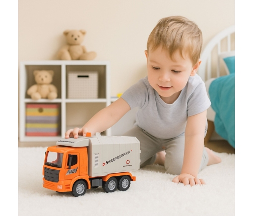 Garbage Truck City Lights Sounds Orange